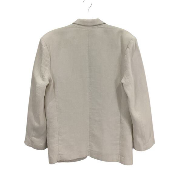 Anine Bing Quinn Blazer 100% Linen In Eggshell Size Small Oversized - Picture 10 of 15